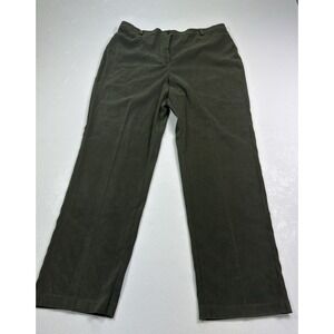 Tribal Vintage Green Color Stretch High Waist Pants Wide Leg Woman's Size 14